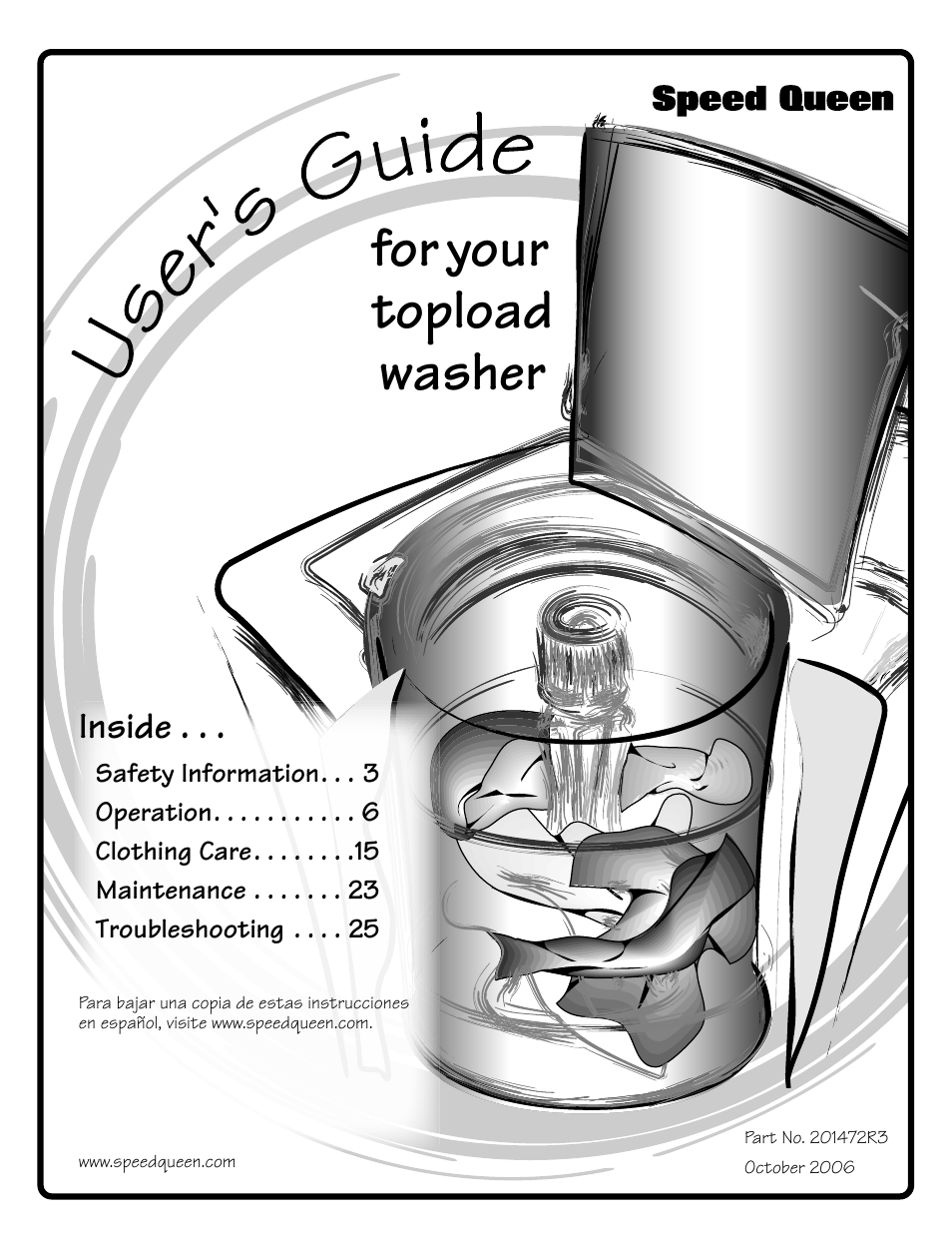 Speed Queen No. 201472R3 User Manual | 27 pages