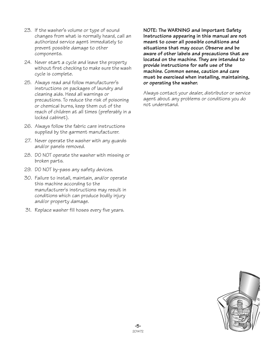 Speed Queen No. 201472R3 User Manual | Page 5 / 27