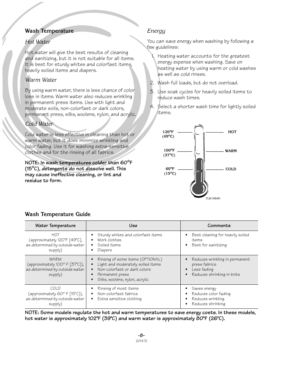 Speed Queen No. 201472R3 User Manual | Page 8 / 27