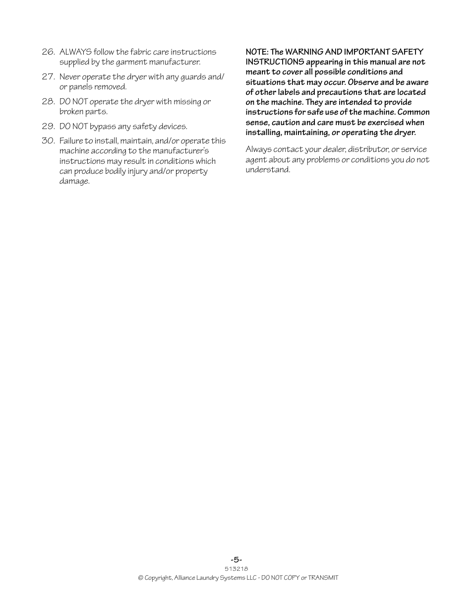 Speed Queen HVR-M15N/M15P User Manual | Page 5 / 14