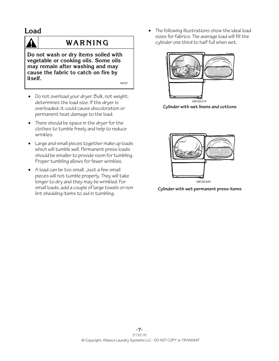 Load | Speed Queen HVR-M15N/M15P User Manual | Page 7 / 14