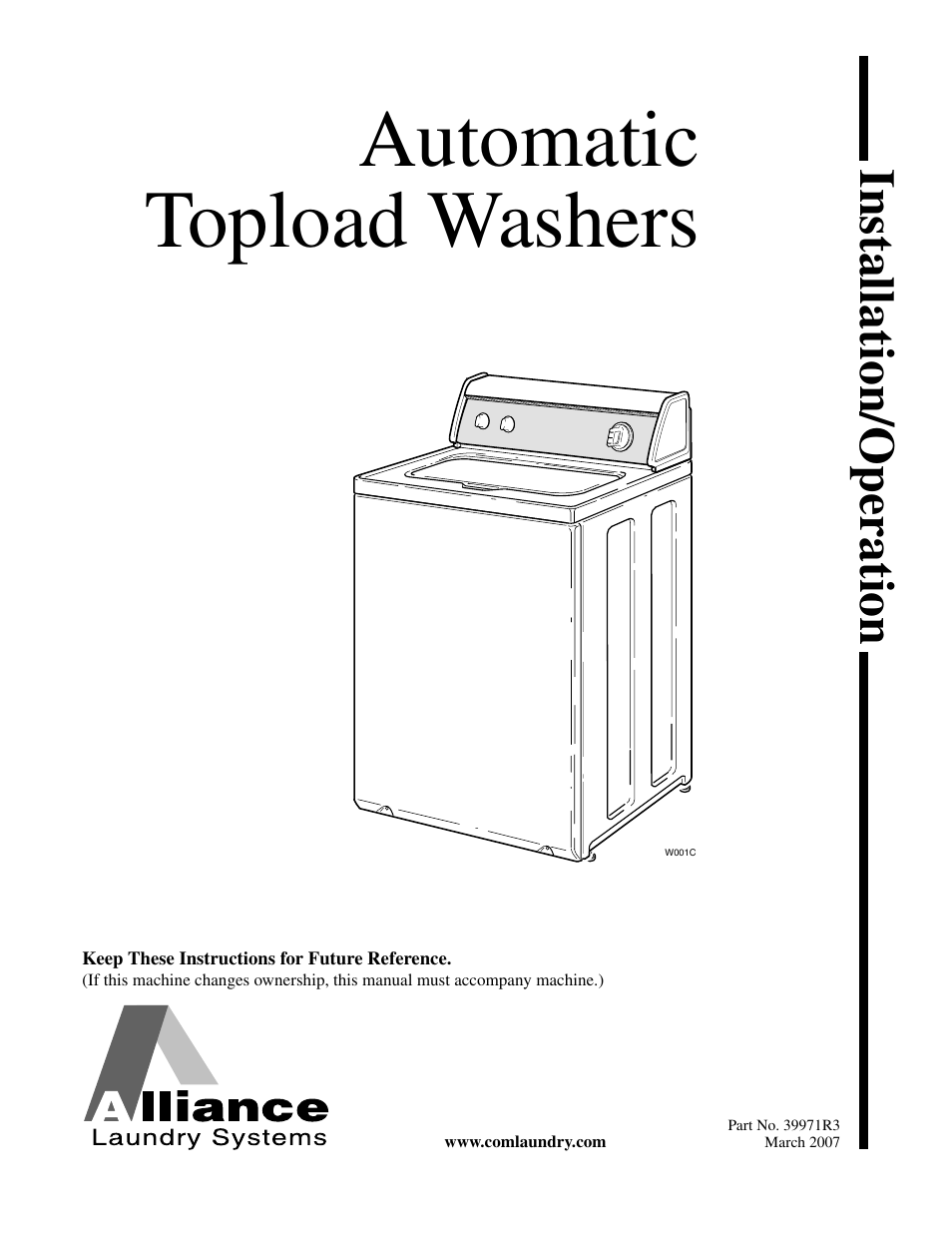Speed Queen W001C User Manual | 30 pages