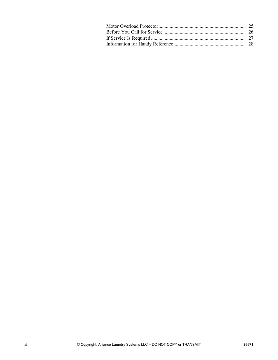 Speed Queen W001C User Manual | Page 6 / 30