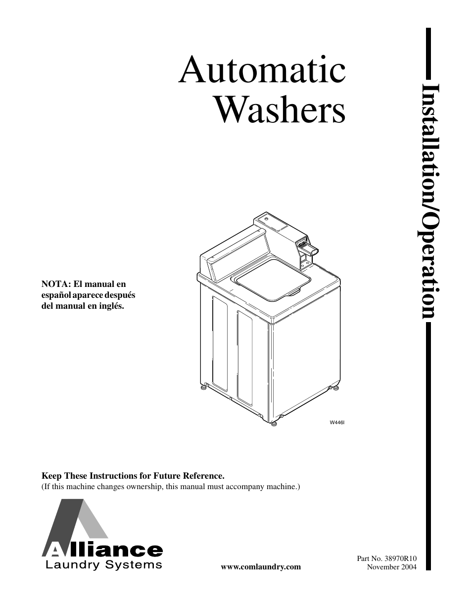 Speed Queen W446I User Manual | 92 pages