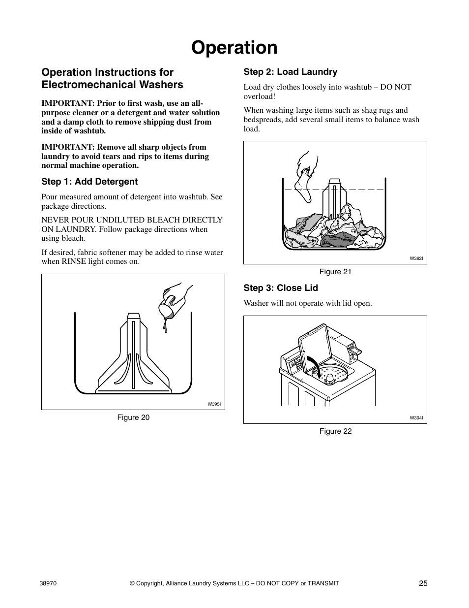 Operation | Speed Queen W446I User Manual | Page 27 / 92