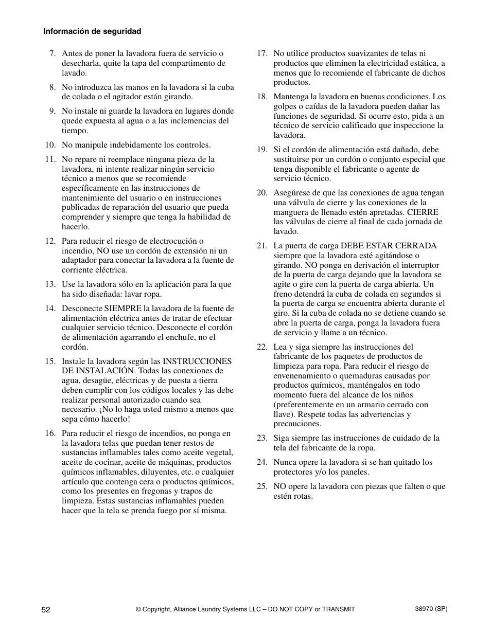 Speed Queen W446I User Manual | Page 54 / 92
