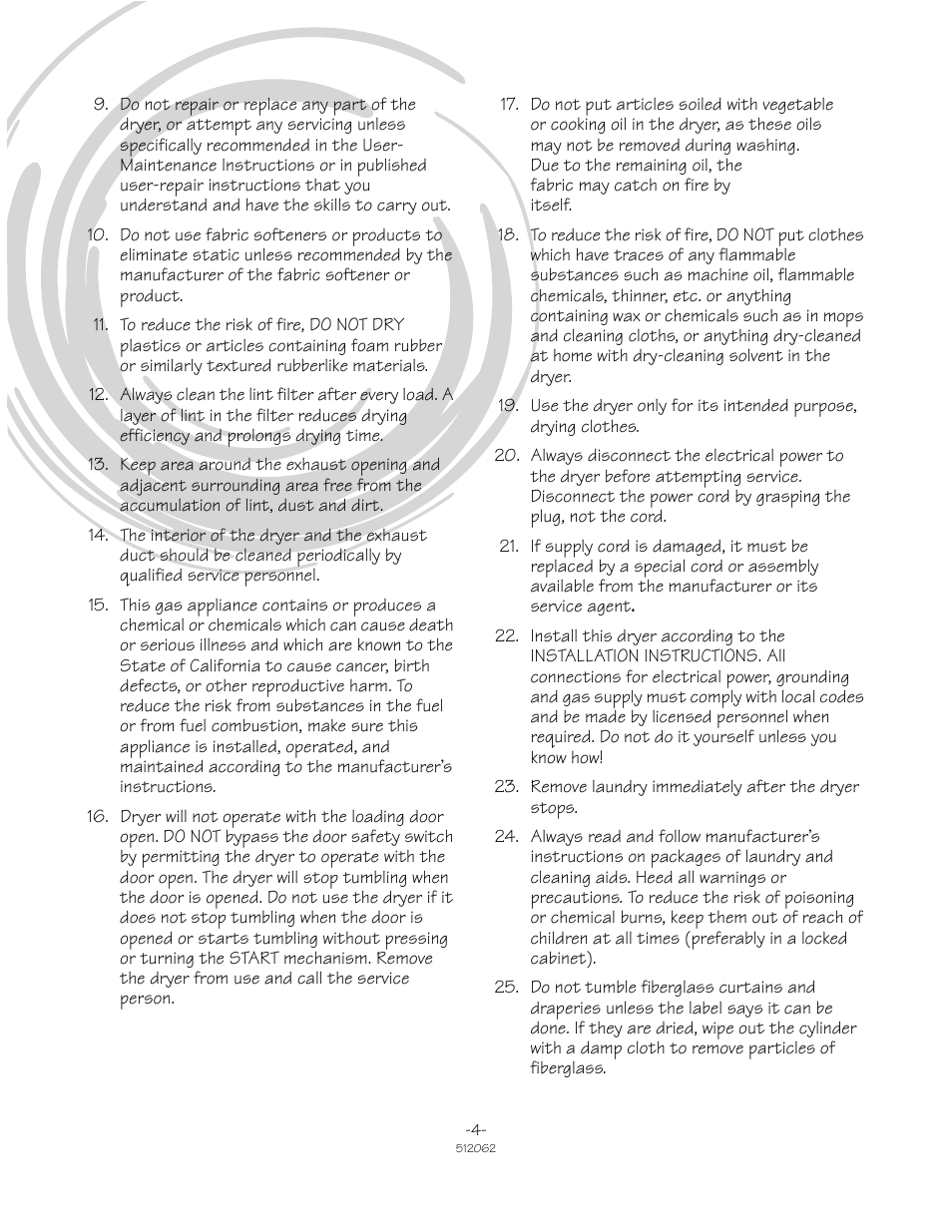 Speed Queen 51206ZKZ User Manual | Page 4 / 18