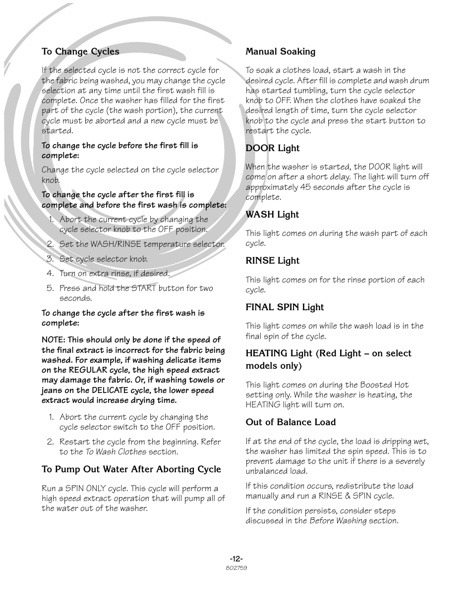 Speed Queen Frontload Washer 802759 User Manual | Page 12 / 30