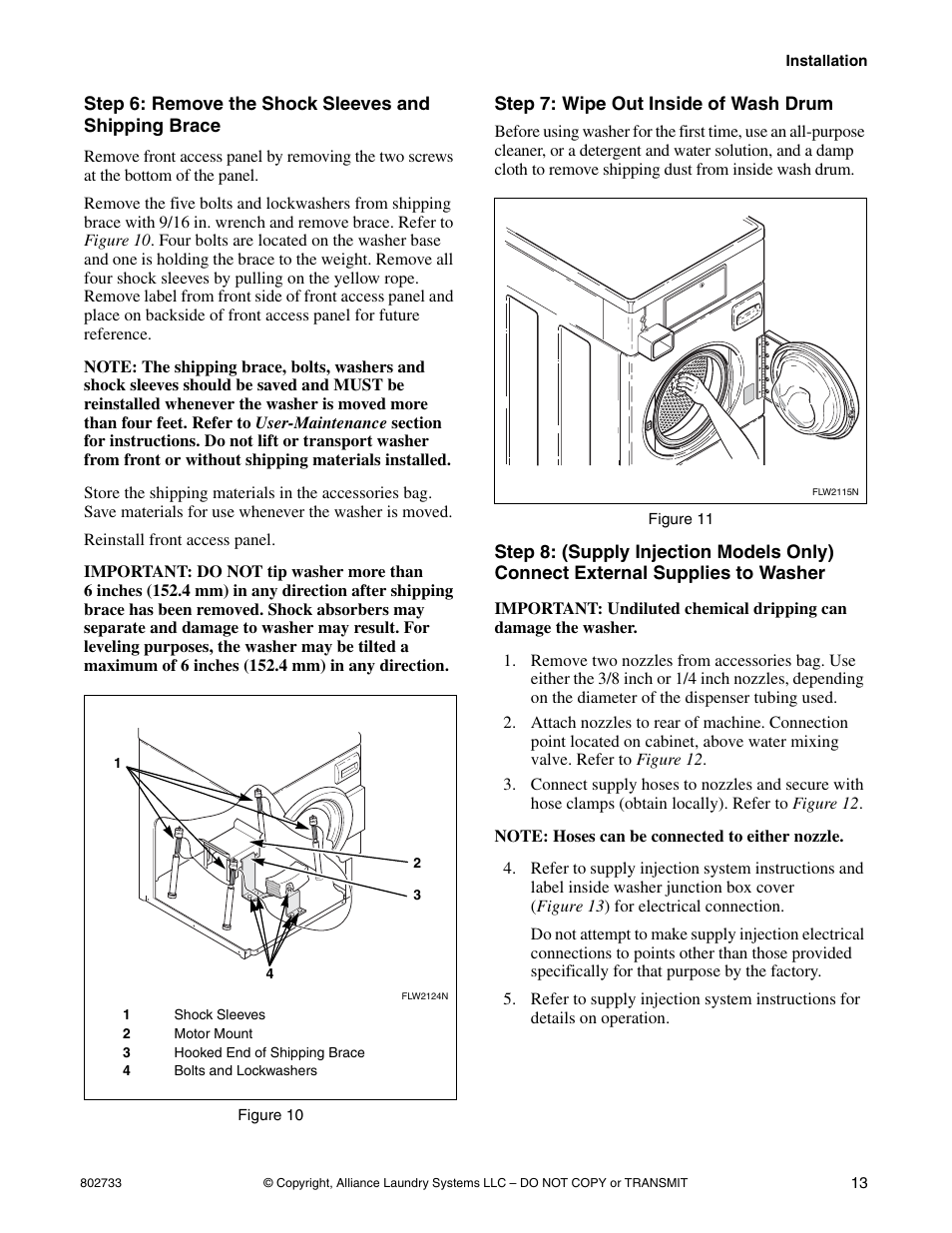 Connect external supplies to washer | Speed Queen FLW1525C User Manual | Page 15 / 34