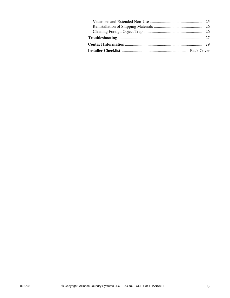 Speed Queen FLW1525C User Manual | Page 5 / 34