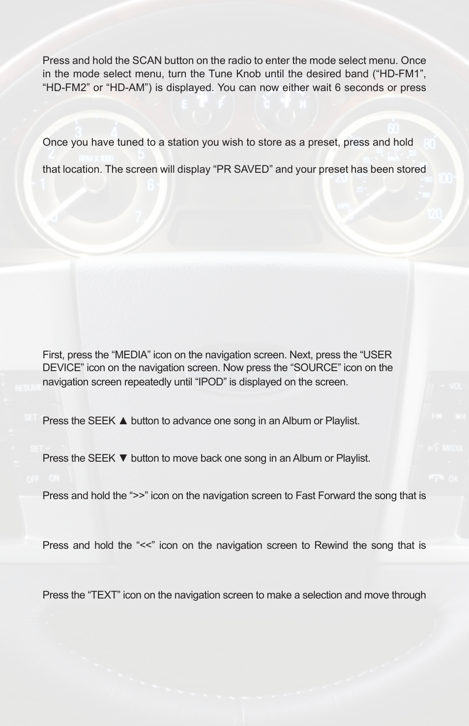 Ipod operation (navigation radios) | Simple Mobile ISIMPLE PGHFD1 User Manual | Page 14 / 20