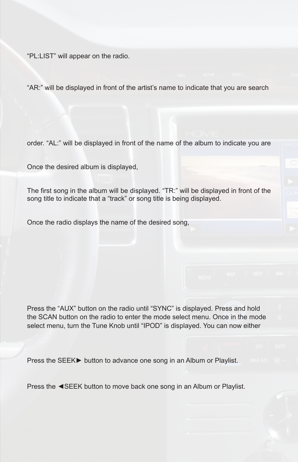 Ipod operation (non-navigation radios), Browsing example: browse by artist | Simple Mobile ISIMPLE PGHFD1 User Manual | Page 15 / 20