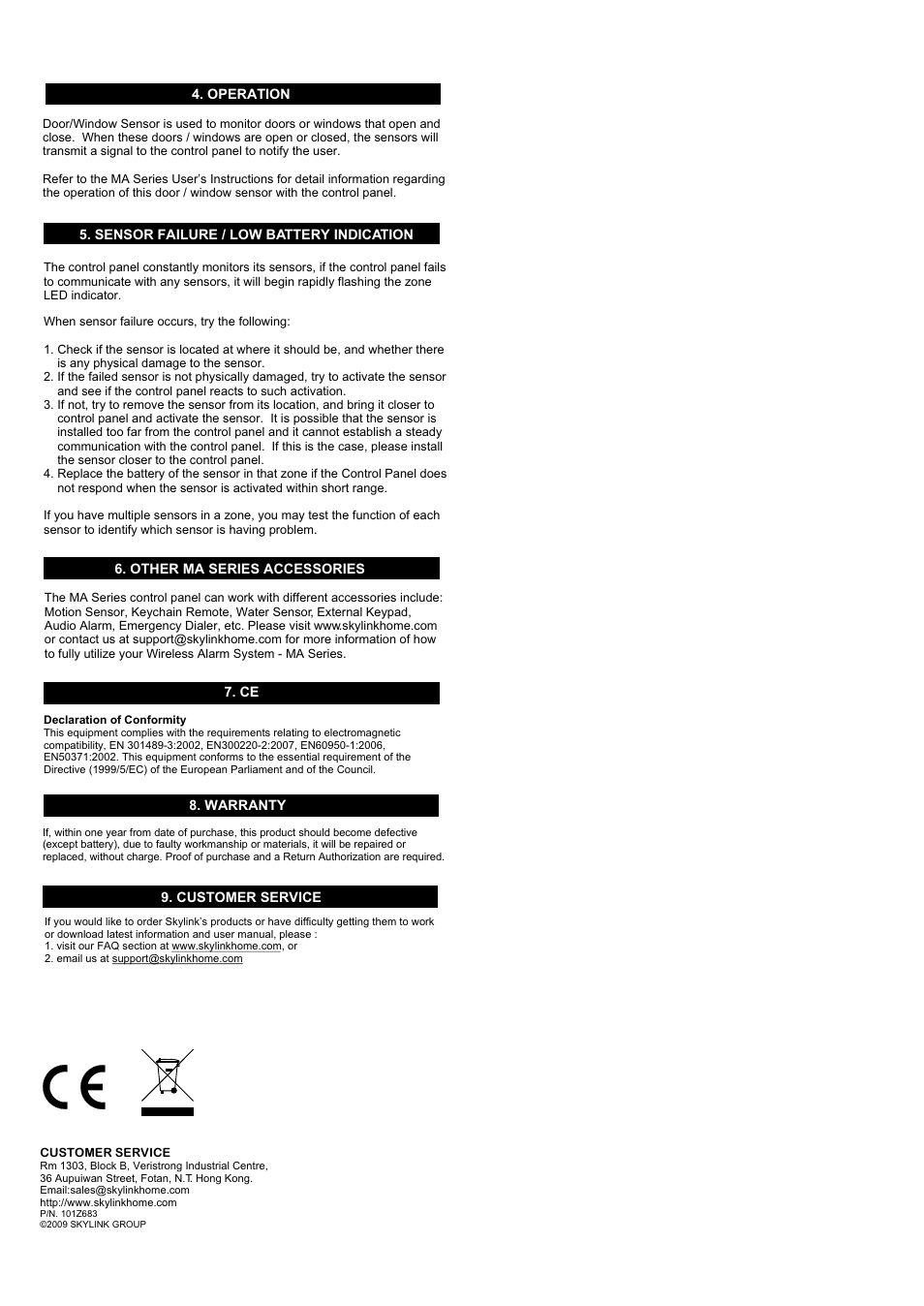 Skylink WD-103 User Manual | Page 2 / 6