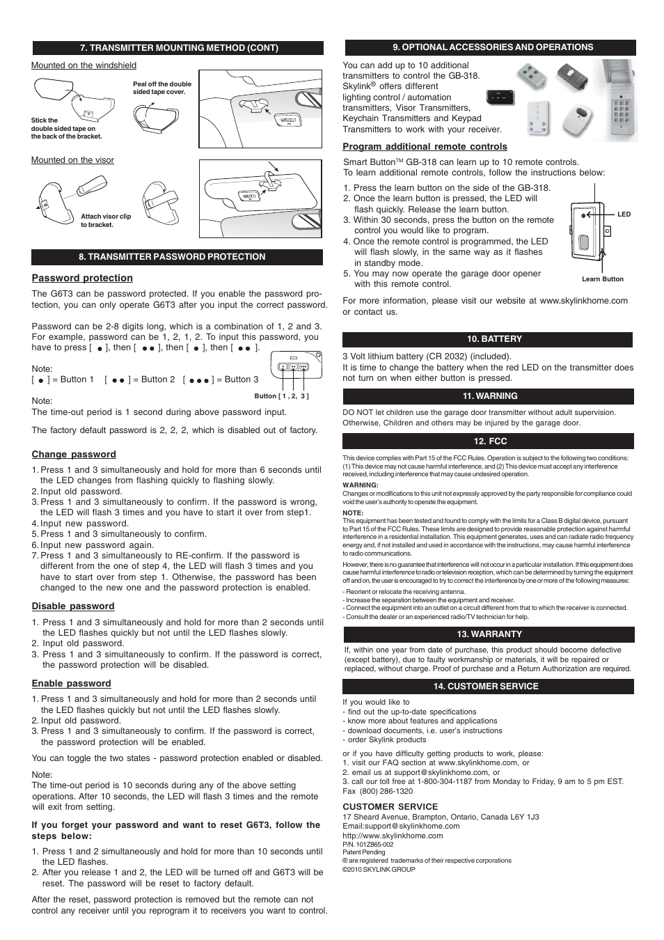 Skylink GS1 User Manual | Page 2 / 2