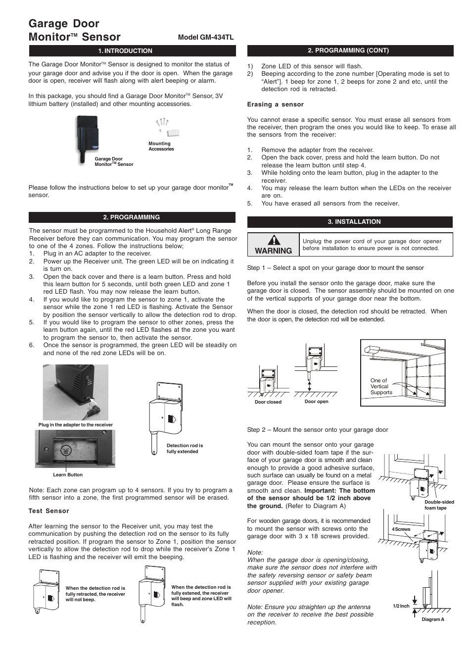 Skylink GM-434TL User Manual | 2 pages