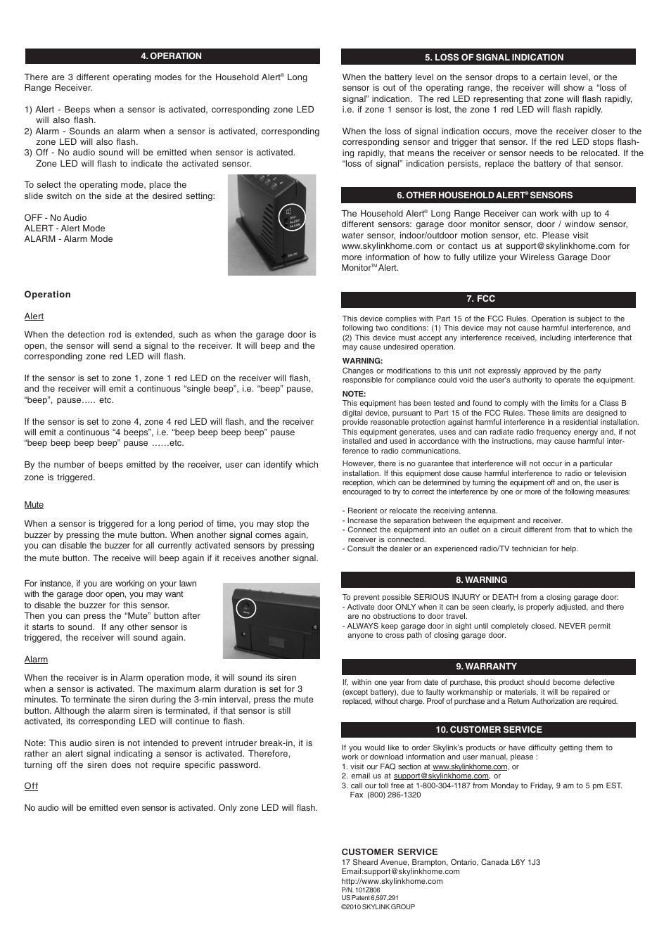 Skylink GM-434TL User Manual | Page 2 / 2
