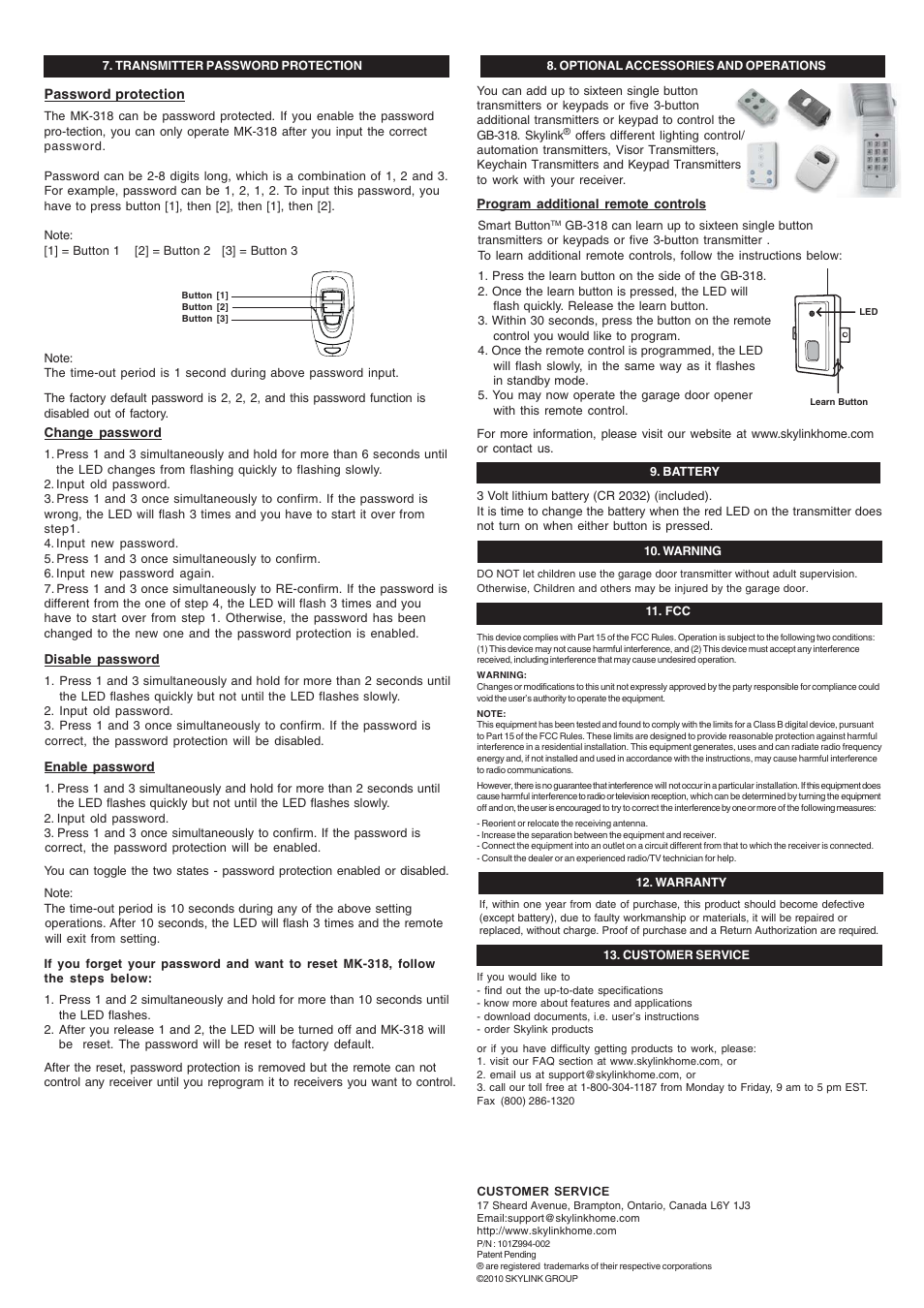 Skylink MK-1 User Manual | Page 2 / 2