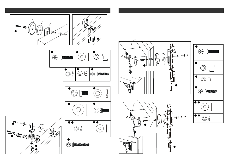Installation - in swing, Installation - out swing | Skylink DM-50 User Manual | Page 16 / 20