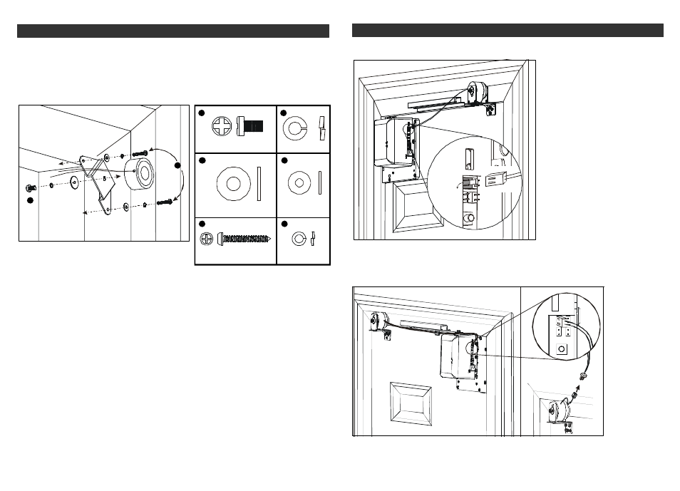 Installation - in swing, Installation - out swing | Skylink DM-50 User Manual | Page 17 / 20