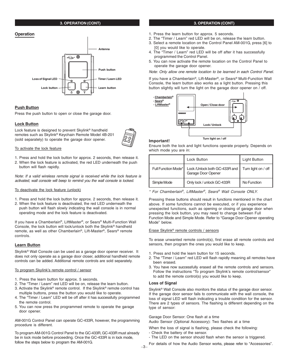 Skylink AGARAGE DOOR CLOSER GT-100A User Manual | Page 3 / 4
