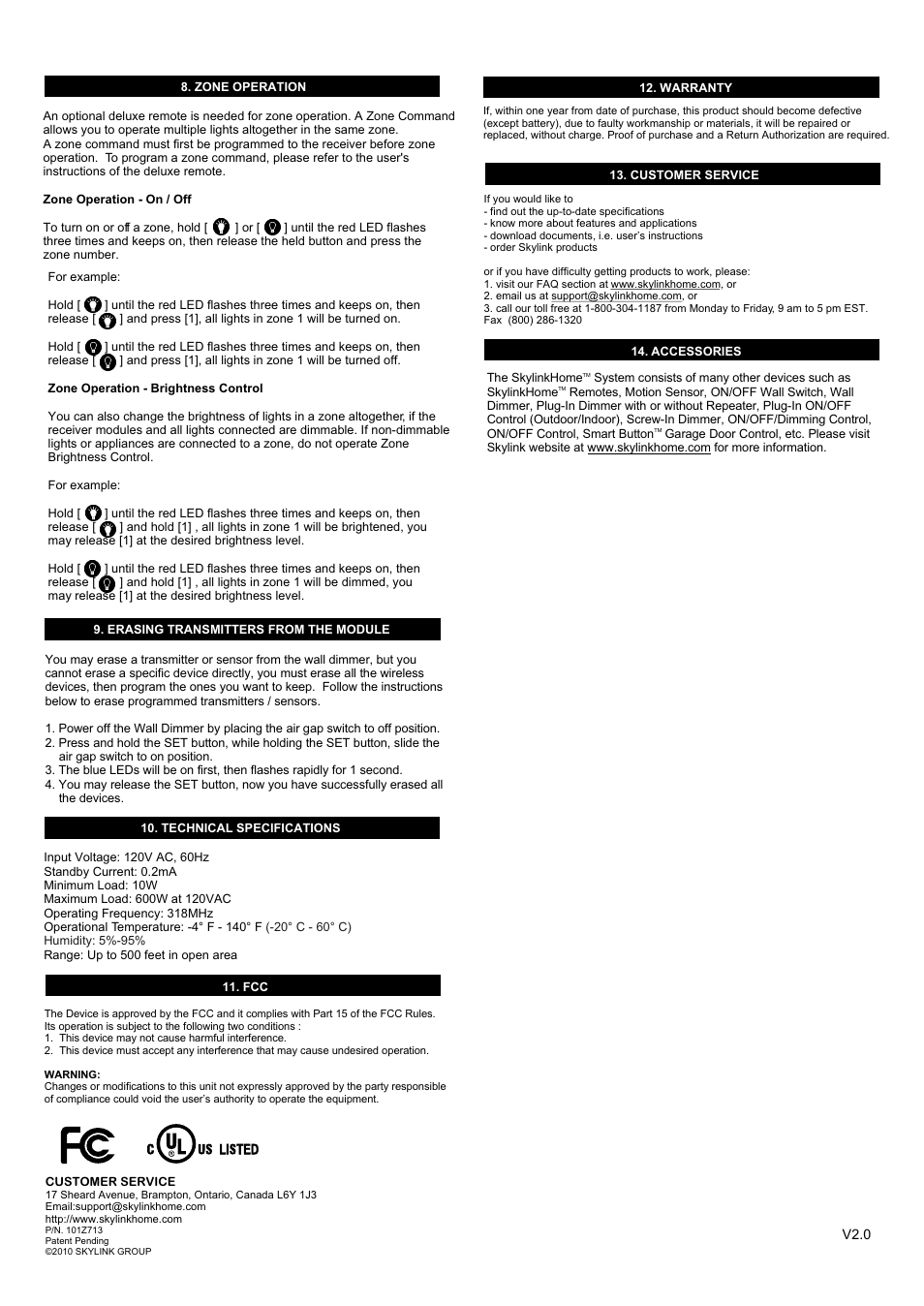 Skylink WR-001 User Manual | Page 3 / 3