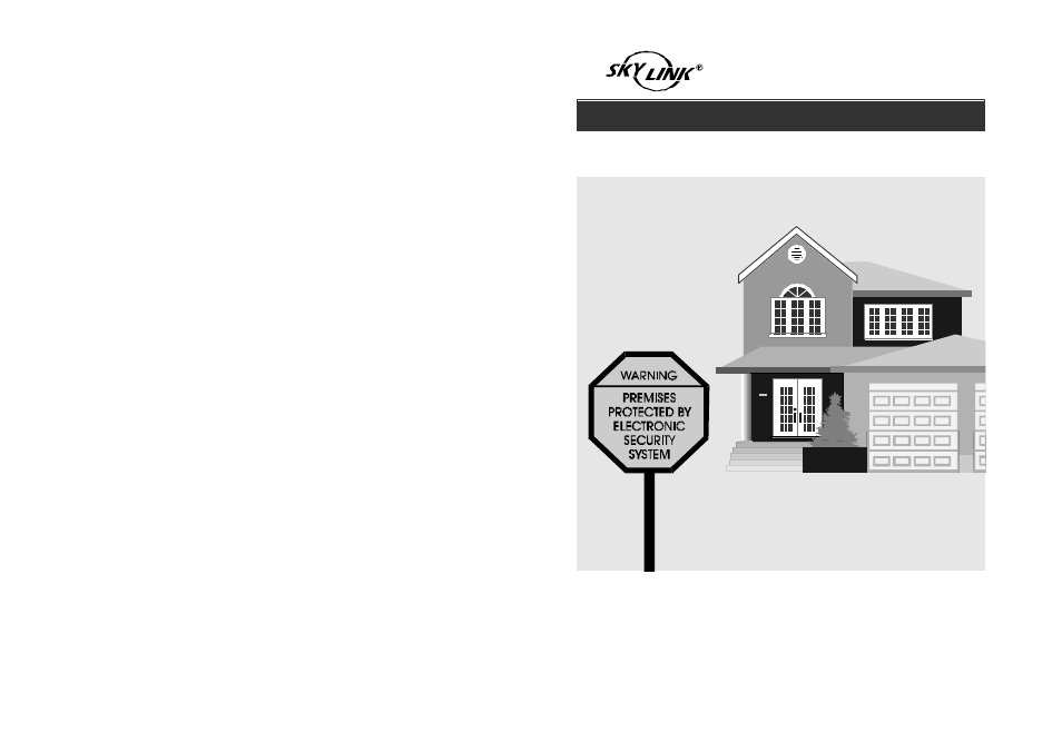 Skylink TOTAL PROTECTION ALARM SYSTEM SC-10 User Manual | 10 pages