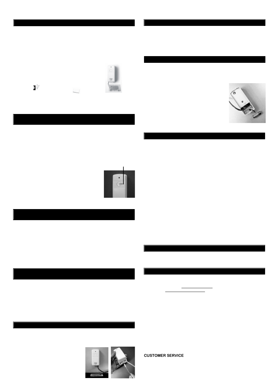 Skylink FLOOD SENSOR FS-433 User Manual | 1 page