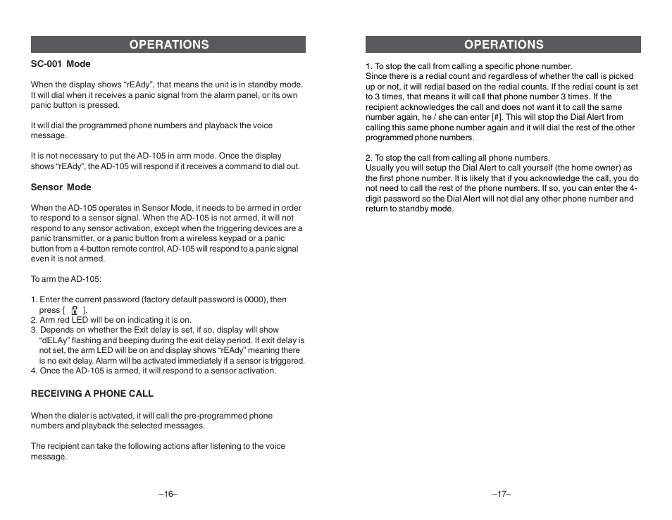 Skylink DIAL-ALERT AD-105 User Manual | Page 9 / 14