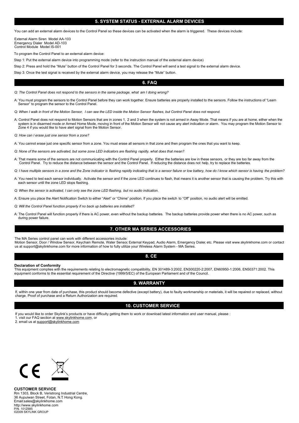 Skylink MA-103 User Manual | Page 4 / 4