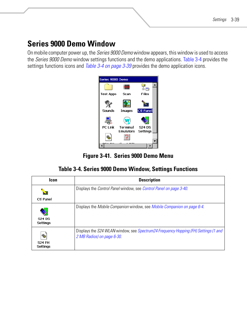 Series 9000 demo window, Series 9000 demo window -39, And th | Symbol Technologies MC9000-K User Manual | Page 131 / 534