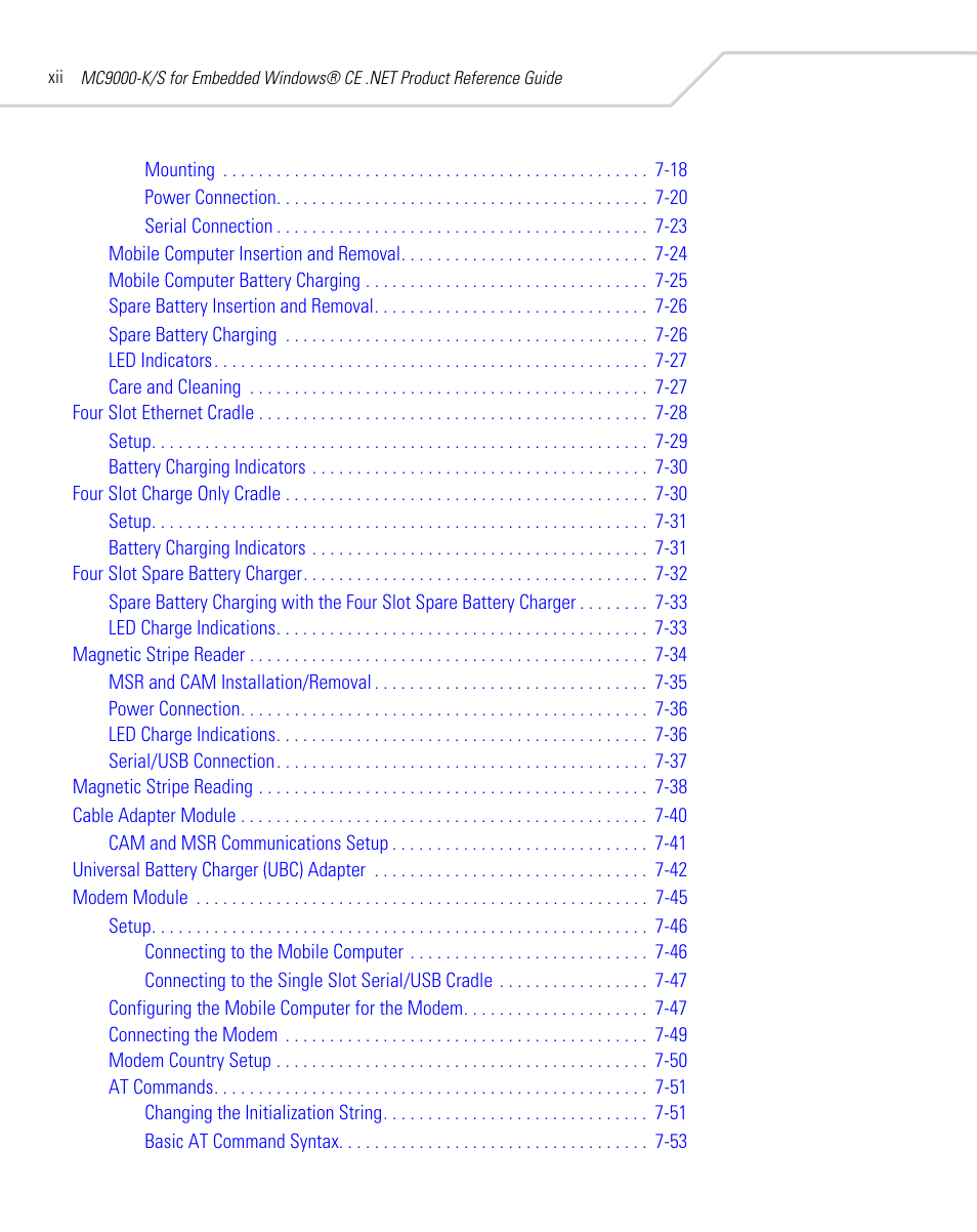 Symbol Technologies MC9000-K User Manual | Page 14 / 534