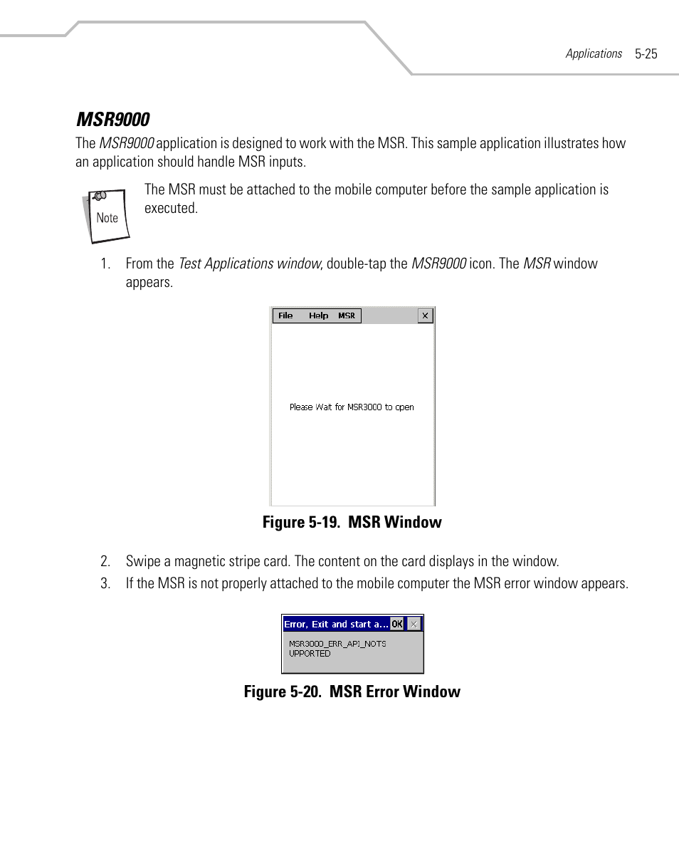 Msr9000, Msr9000 -25 | Symbol Technologies MC9000-K User Manual | Page 215 / 534
