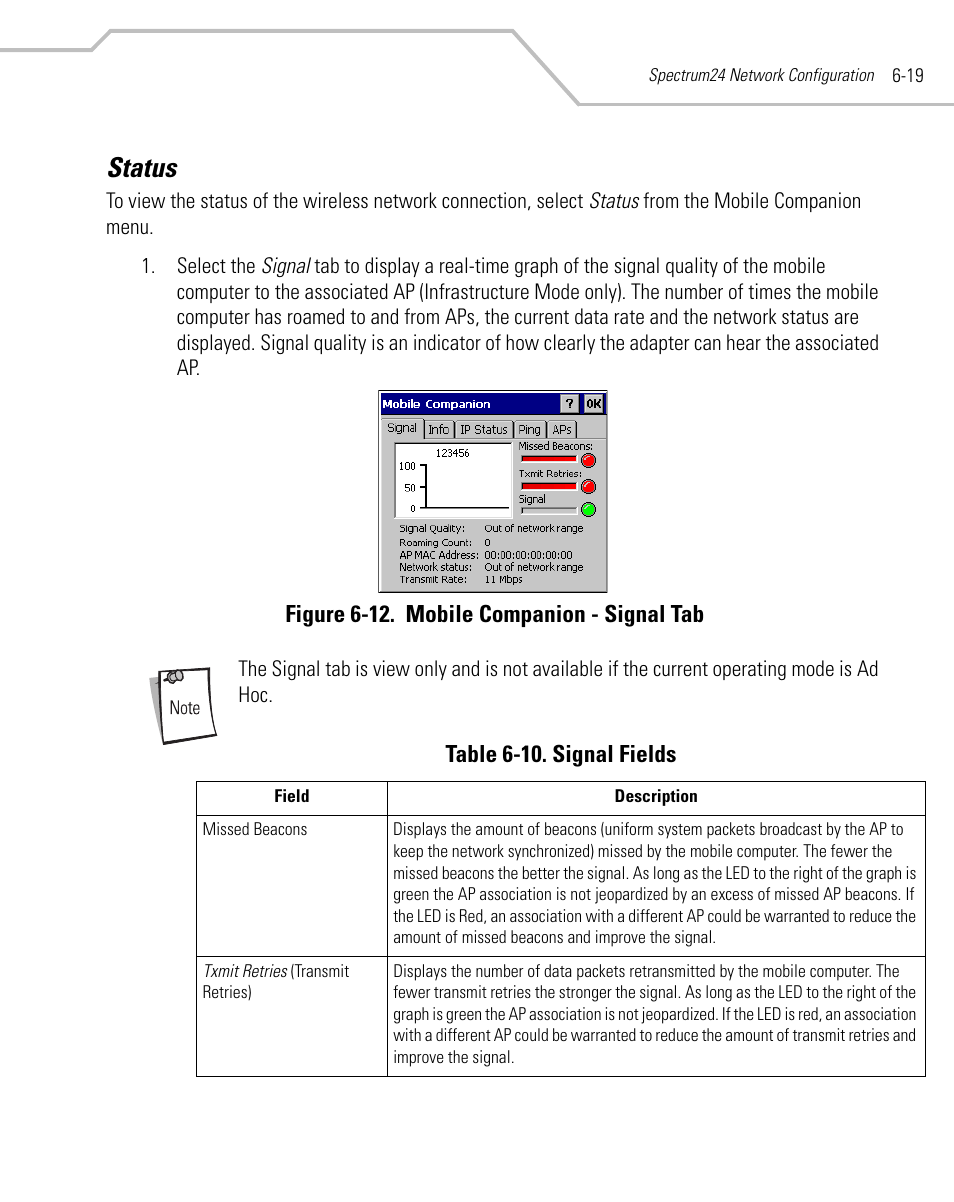 Status, Status -19 | Symbol Technologies MC9000-K User Manual | Page 237 / 534
