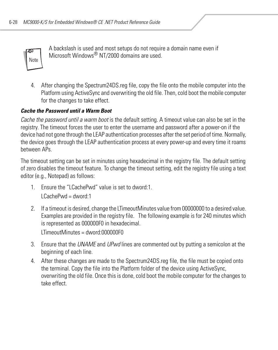 Symbol Technologies MC9000-K User Manual | Page 246 / 534