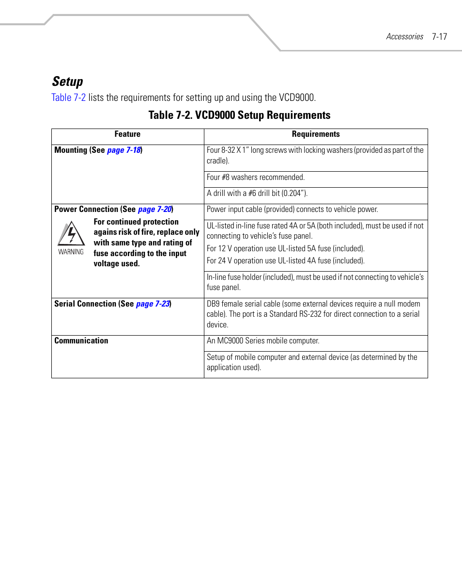 Setup, Setup -17 | Symbol Technologies MC9000-K User Manual | Page 273 / 534