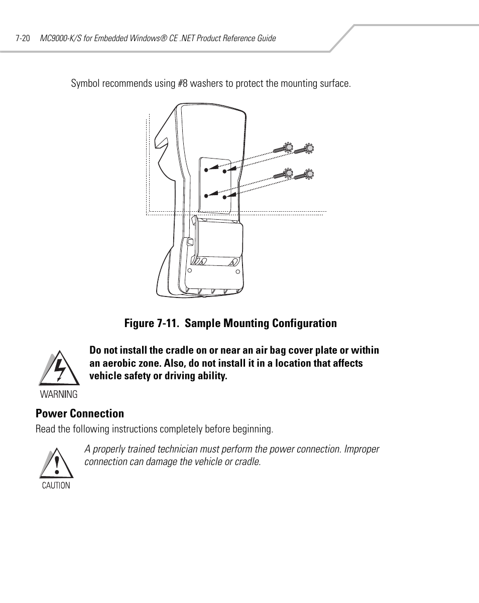 Power connection, Power connection -20 | Symbol Technologies MC9000-K User Manual | Page 276 / 534