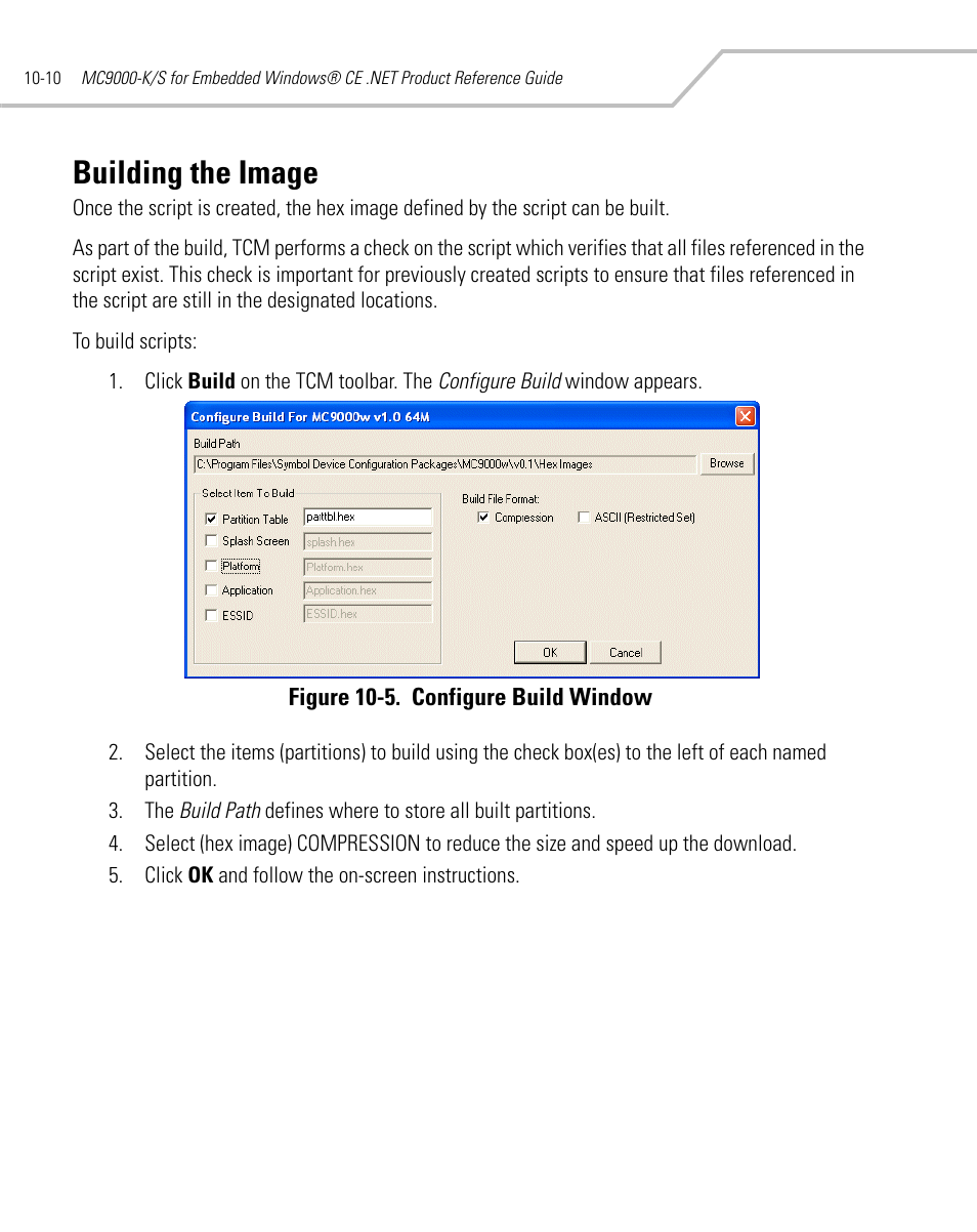 Building the image, Building the image -10 | Symbol Technologies MC9000-K User Manual | Page 346 / 534