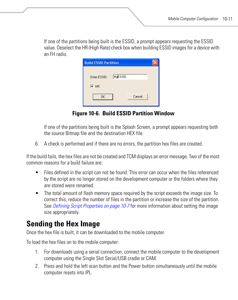Sending the hex image, Sending the hex image -11 | Symbol Technologies MC9000-K User Manual | Page 347 / 534