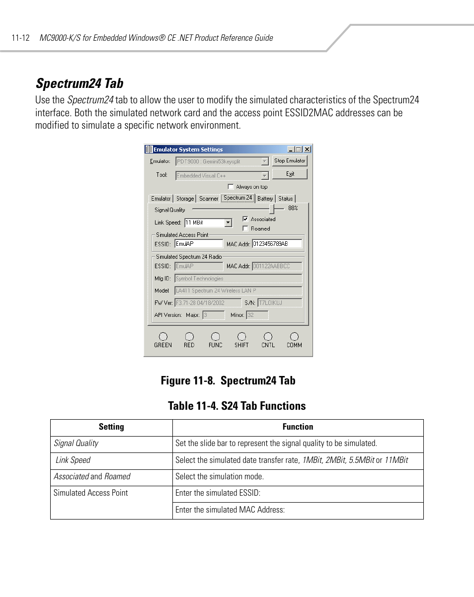 Spectrum24 tab, Spectrum24 tab -12 | Symbol Technologies MC9000-K User Manual | Page 380 / 534