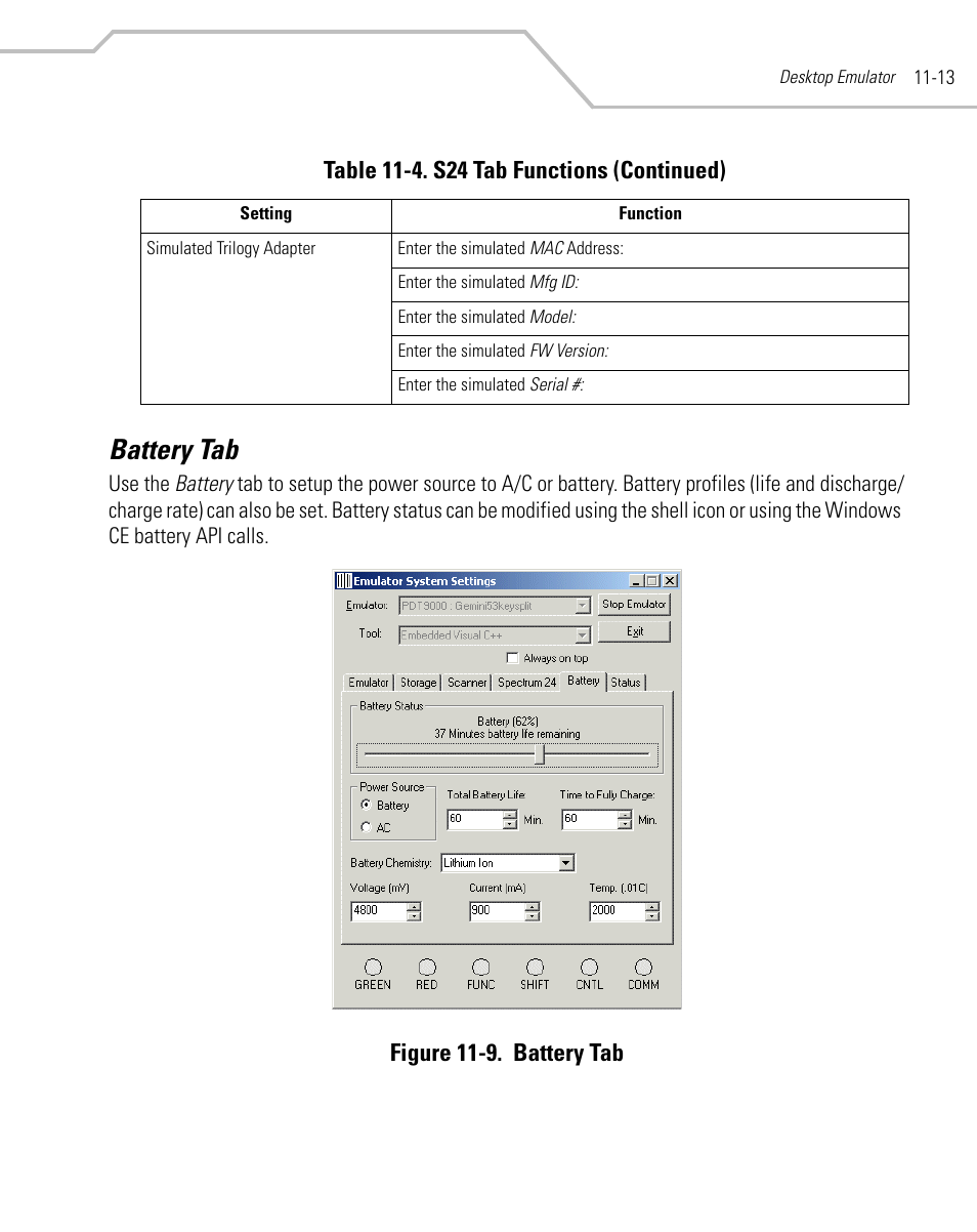 Battery tab, Battery tab -13, Figure 11-9. battery tab | Symbol Technologies MC9000-K User Manual | Page 381 / 534