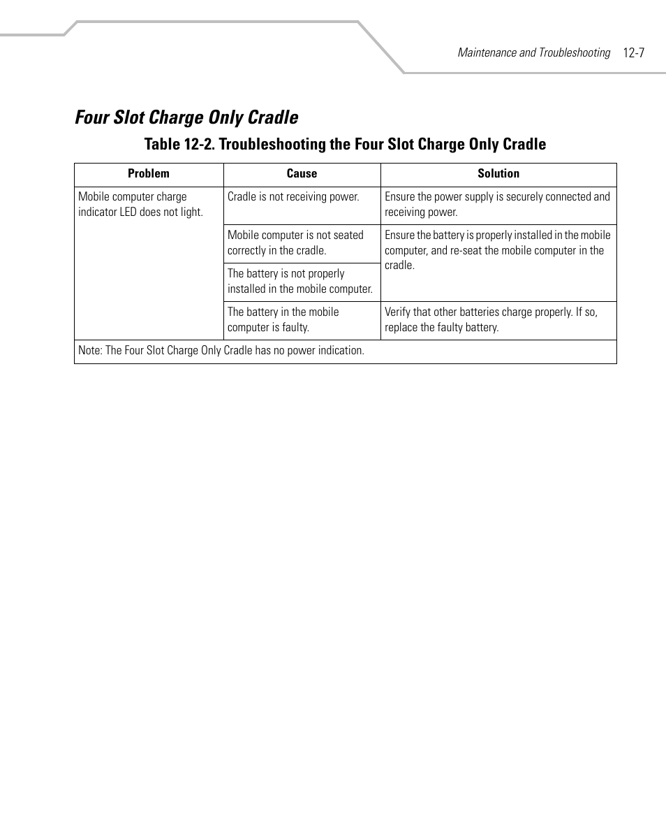 Four slot charge only cradle, Four slot charge only cradle -7 | Symbol Technologies MC9000-K User Manual | Page 393 / 534