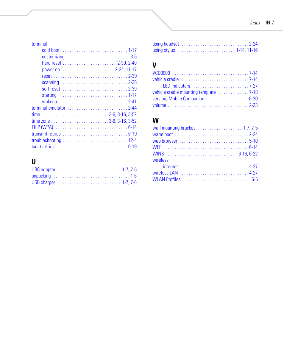 Symbol Technologies MC9000-K User Manual | Page 529 / 534