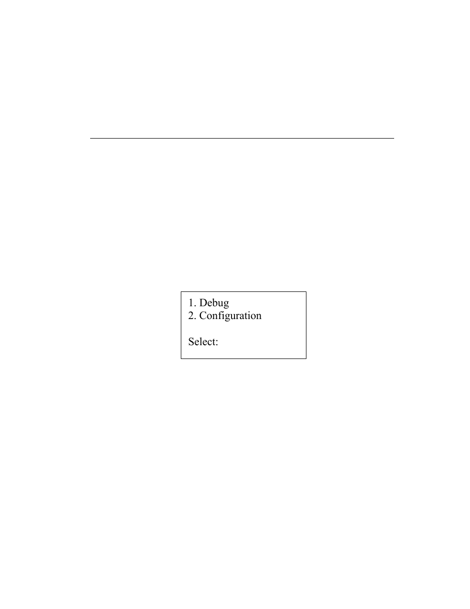 Configuration via a telnet session, Overview, Map: telnet menu | Configuration via a telnet session -47, Overview -47 map: telnet menu -47, Debug 2. configuration select | Symbol Technologies MK1000 User Manual | Page 95 / 214