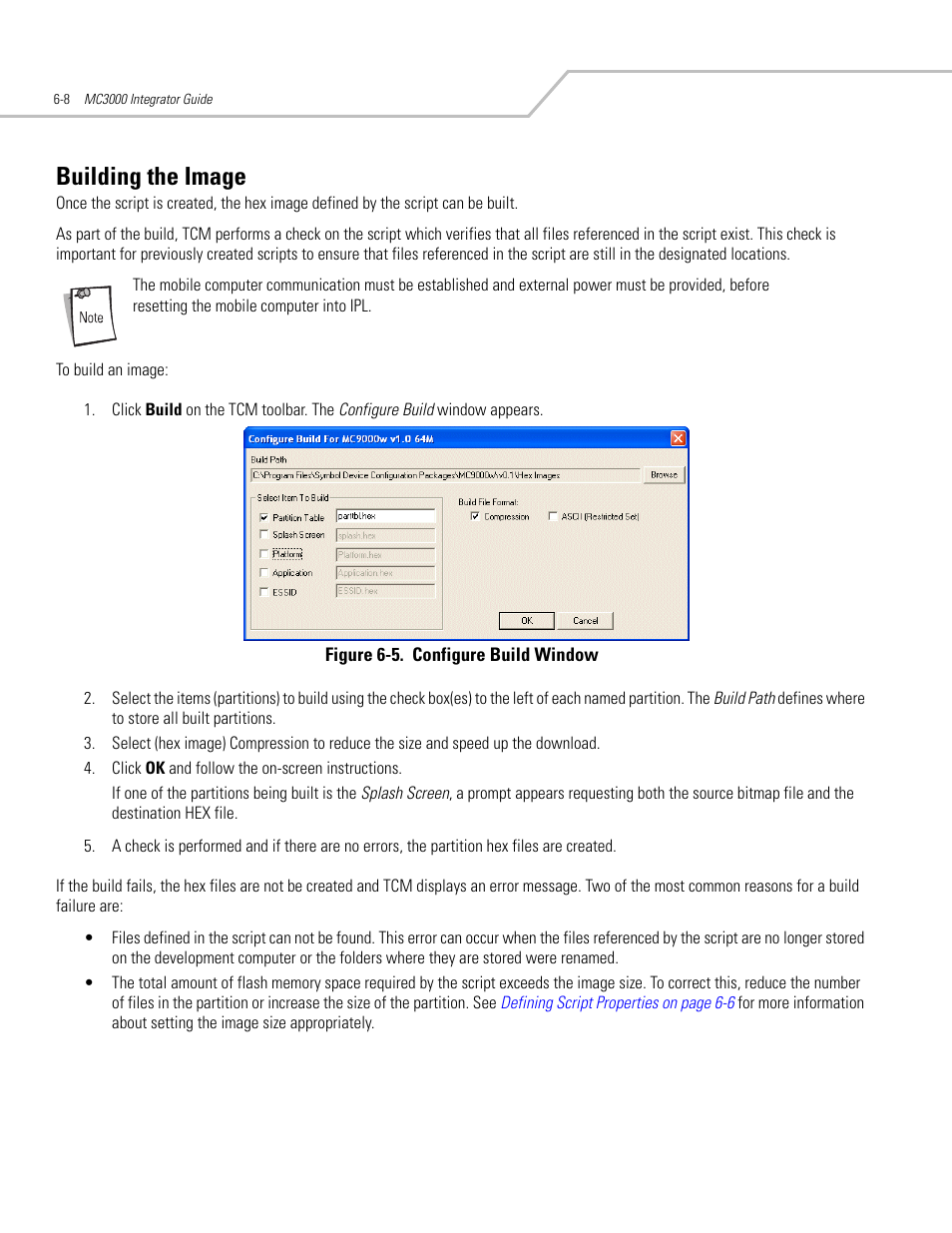 Building the image, Building the image -8 | Symbol Technologies MC3000 User Manual | Page 102 / 212