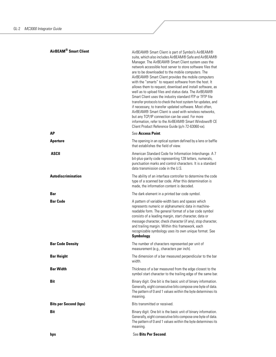 Symbol Technologies MC3000 User Manual | Page 194 / 212