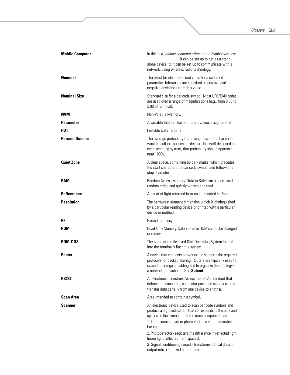 Symbol Technologies MC3000 User Manual | Page 199 / 212