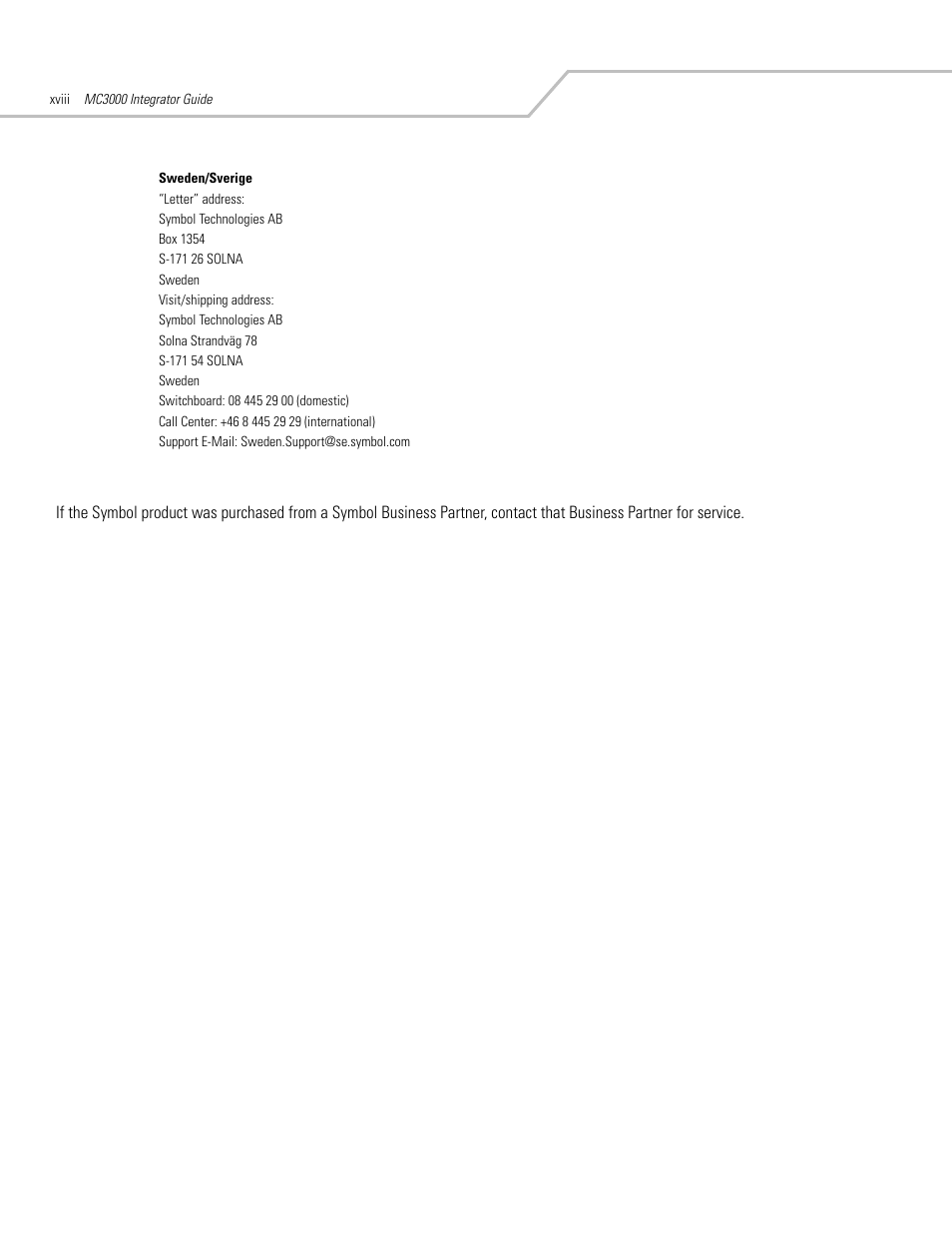 Symbol Technologies MC3000 User Manual | Page 20 / 212