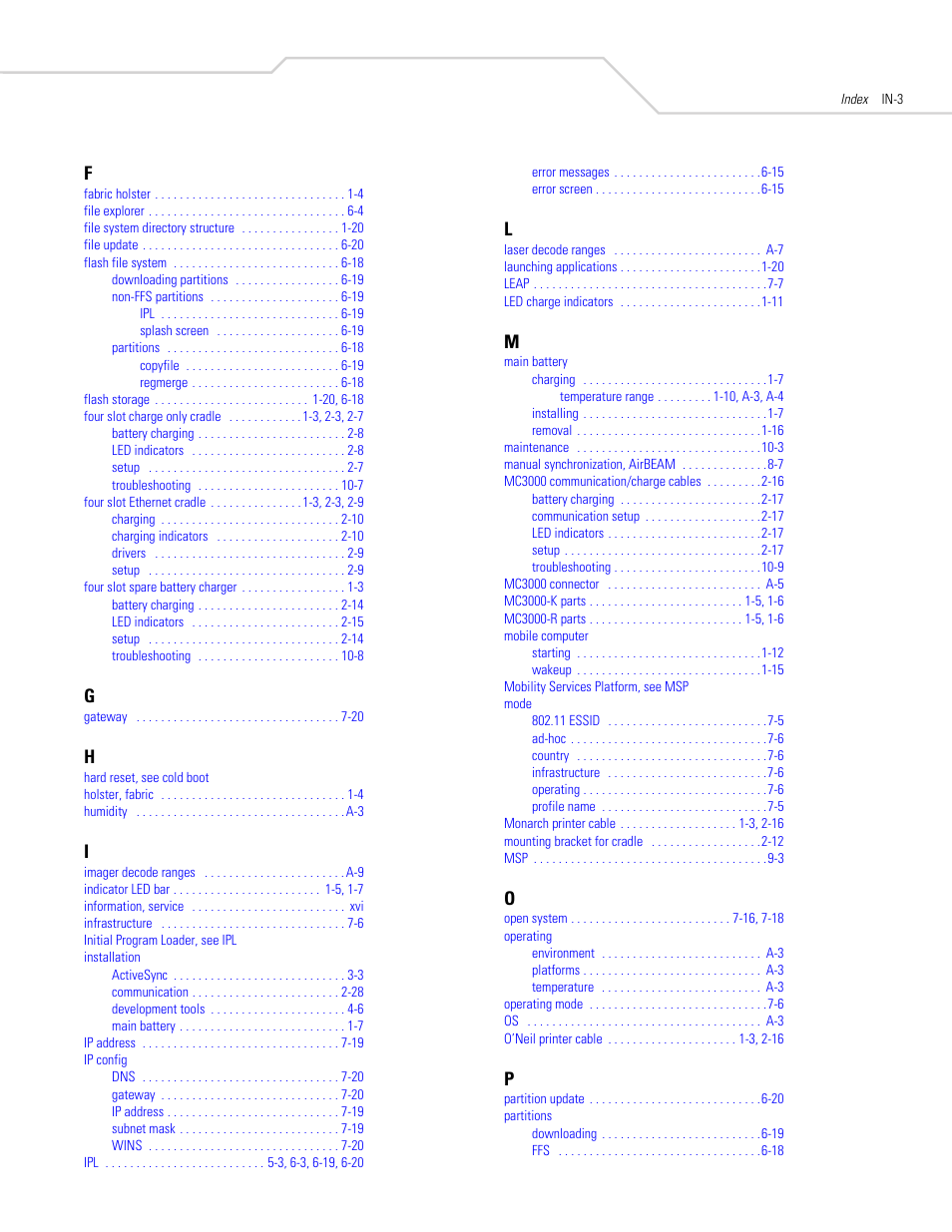 Symbol Technologies MC3000 User Manual | Page 205 / 212