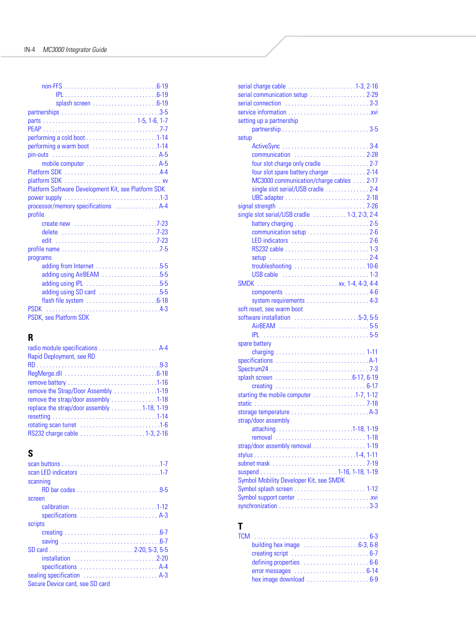 Symbol Technologies MC3000 User Manual | Page 206 / 212