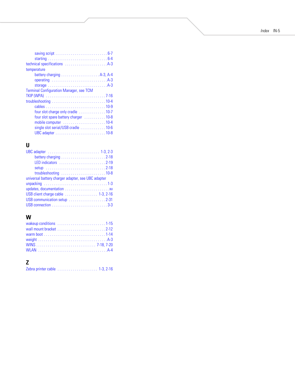 Symbol Technologies MC3000 User Manual | Page 207 / 212